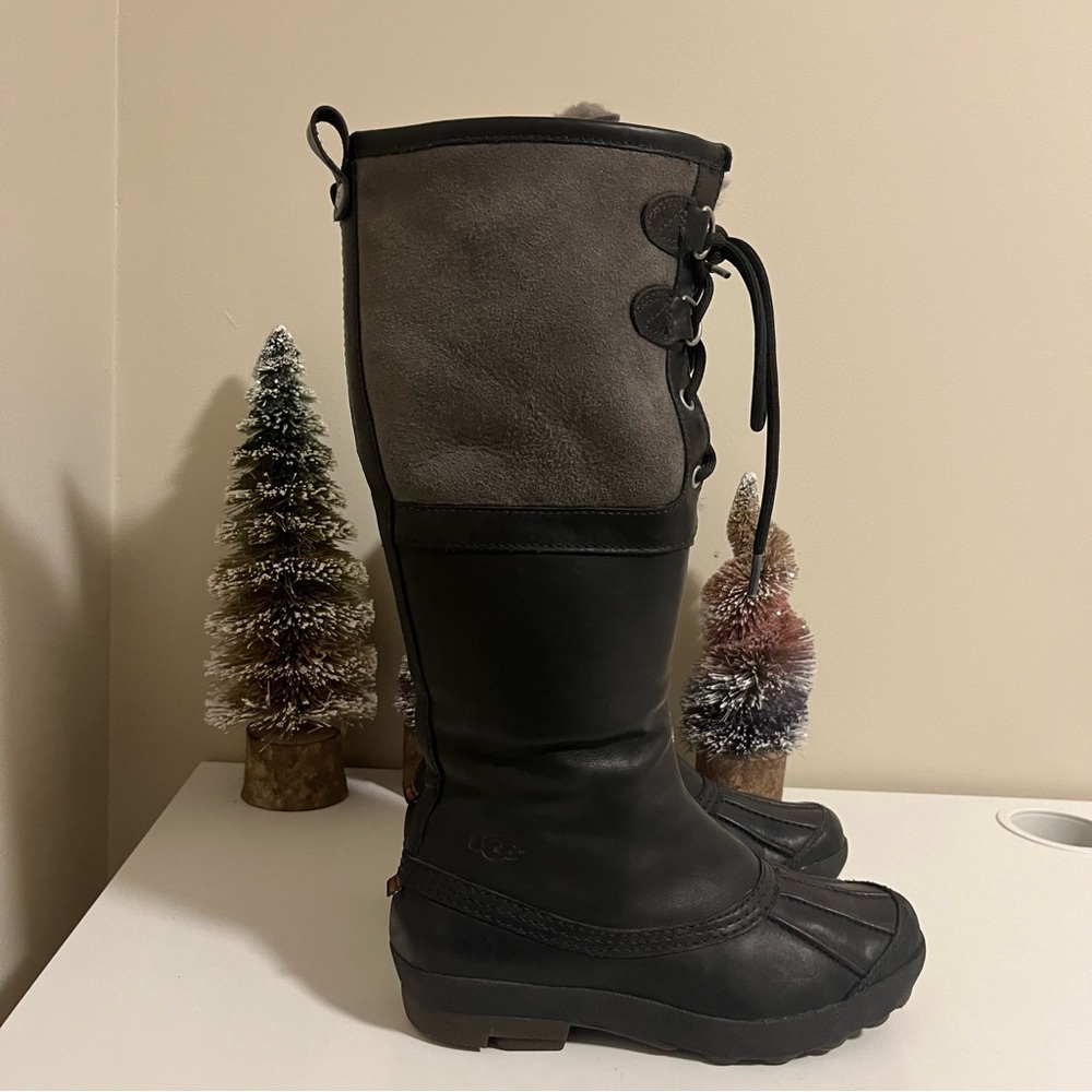 UGG Australia Belcloud 14" black winter boots size 7